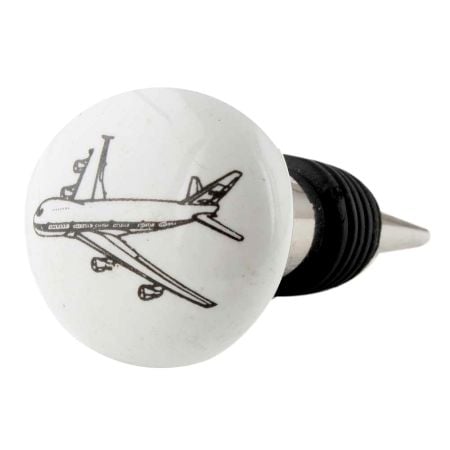 Aeroplane Flat Ceramic Wine Bottle Stopper